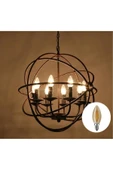 CT-4280 Amber Renk Rustik Ampul E14 4w Led Ampül 4 Watt 220 V (4 ADET) - 3