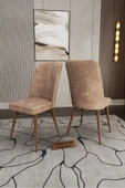 UZMHOME Nergis Serisi 80X130 Açılır Masa Sandalye Takımı , Mutfak Masa Takımı 6 Gri Sandalye - 4