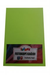 A4 Renkli Fotokopi Kağıdı Fosforlu Yeşil 100 Lü Paket - 1
