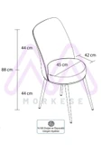 Morkese 80X130(Kapalı) 80X170(Açık) Yemek Odası Takımı Mutfak Masası Takımı Yemek Masası 6 Kişilik - 3