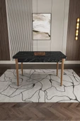 UZMHOME Nergis Serisi 80X130 Açılır Masa Sandalye Takımı , Mutfak Masa Takımı 6 Gri Sandalye - 3