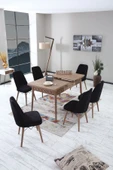 Morkese Averro 80X130(Kapalı) 80X170(Açık) Yemek Odası Takımı Mutfak Masası Takımı Yemek Masası 6 Kişilik - 2