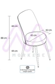 Morkese Averro 80X130(Kapalı) 80X170(Açık) Yemek Odası Takımı Mutfak Masası Takımı Yemek Masası 6 Kişilik - 7