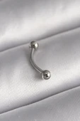 316L Çelik Gümüş Renk Topçuk Model Piercing - TJ-PR1365 - 1