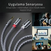 Essager Pro Series 3 Metre 3.5MM Jack to RCA Stereo Ses Sistemi Kablosu, Amfi, Hoparlör, TV Ses Sistemi Kablosu - 2