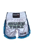 DragonDo MT3020 Apache Muaythai Şort Beyaz Püsküllü Muay Thai Şortu - 1