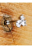 Çelik Zirkon Taşlı Piercing - 1