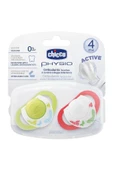 Chicco Physio Orthodontic Silikon Emzik Kutulu 4m+ 2li Yeşil - 1