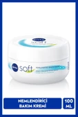 NIVEA Soft Krem 100ml,nemlendirici Bakım Kremi, Yüz, Vücut, El, Jojoba Yağı Ve E Vitamini,tüm Cilt Tipleri thumbnail 1