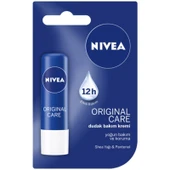 NIVEA Original Care Renksiz Dudak Bakım Kremi, 24 Saat Nemlendirici, Shea Yağı, 4,8gr - 1