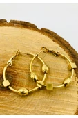 Gold Renk Figürlü Çelik  Küpe - 1