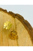 Gold Renk Figürlü Çelik  Küpe - 1