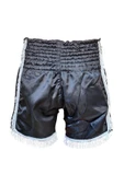DragonDo MT3020 Apache Muaythai Şortu Siyah Püsküllü Şort Nakışlı Muay Thai Şortu - 4
