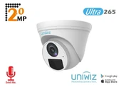 UNIWIZ IPC-T122-APF28 2.0 MP 2,8 MM LENS H.265 IP67 DAHİLİ MİKROFON PLASTİK DOME IP KAMERA - 1