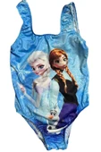Kız Çocuk Karlar Kraliçesi Baskılı Mavi Mikro Mayo thumbnail 1