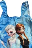 Kız Çocuk Karlar Kraliçesi Baskılı Mavi Mikro Mayo thumbnail 4