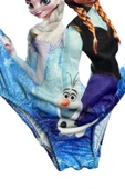Kız Çocuk Karlar Kraliçesi Baskılı Mavi Mikro Mayo thumbnail 2
