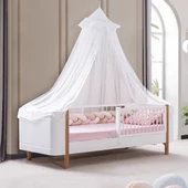 Perla Meşe Çocuk Odası, Ceviz Perla 3 Kapaklı Dolap Şifonyer Perla Karyola - 4