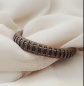 Bileklik Hakiki Deri Örgü Unisex (20.5 cm) Kahverengi Bilezik - 1