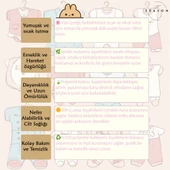 Unısex Kapşonlu Kürklü Astarı Yünlü Premium Bebek Hırka - 7