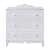 Şifonyer, Flower 3 Çekmeceli Şifonyer - Pembe - 2