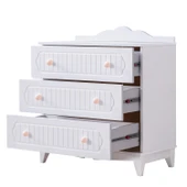 Şifonyer, Flower 3 Çekmeceli Şifonyer - Pembe - 4