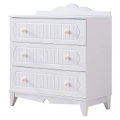 Şifonyer, Flower 3 Çekmeceli Şifonyer - Pembe - 3