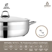 Merkür 11 Parça Tüm Ocaklara Uyumlu Paslanmaz Çelik Tencere Tava Sütlük Düdüklü Tencere Seti MER-2835 thumbnail 3