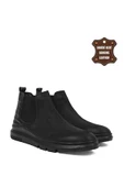 Bulldozer Buldozer 240002 Erkek Hakiki Deri Chelsea Bot Siyah - 3