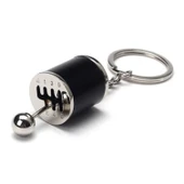 BUFFER® Hareketli Araba Vites Anahtarlık Altı Hız Manuel Vites Dişli Shifter Topuzu Metal Anahtarlık - 7