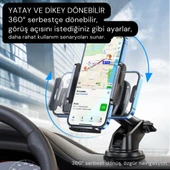 Essager Nano Vantuzlu Teleskopik Torpido Üstü Telefon Tutucu, V Tipi Düşmez Sarsılmaz Telefon Tutucu - 5