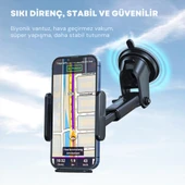 Essager Nano Vantuzlu Teleskopik Torpido Üstü Telefon Tutucu, V Tipi Düşmez Sarsılmaz Telefon Tutucu - 3