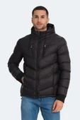 Slazenger St23je166-500 Siyah Erkek Witness Kapşonlu Şişme Mont - 4