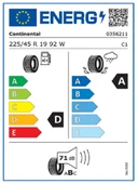 Continental 225/45R19 92W ContiSportContact 5 FR Oto Yaz Lastiği (Üretim Yılı: 2024) thumbnail 2