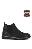 Bulldozer Buldozer 240002 Erkek Hakiki Deri Chelsea Bot Siyah - 1