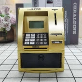 Monozone Şifreli Kumbara ATM Şekilli Eğitici Hesap Makinesi Sesli Komut LCD Ekran Saat Takvim Alarm - 2
