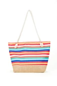 Monalisa Home Kadın plaj çantası rengarenk desenli - 4