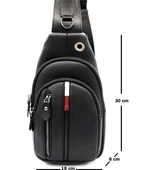 Monalisa HomeNewish Çapraz Göğüs Ve Omuz Çantası BodyBag Siyah (Boy:30cm En:16cm) - 5