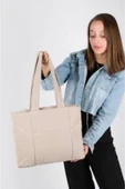 Monalisa Home Patlı Kadın Shopper Omuz Çantası - 1