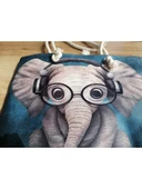 Monalisa Home Kadın plaj çantası rengarenk desenli - 3