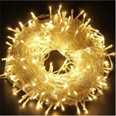 10m 60 Led Gün ışığı 2 Kademeli Şeffaf Kablo Pilli MZ33 - 1