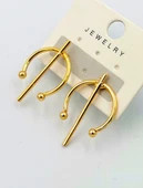 Renkli Kararmaz Halka Figürlü Lüks Küpe - 1