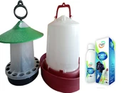 Tavuk Yemlik 4 Kg Ve Tavuk Suluk 8 Lt(Tavuk,Civciv Ve Hindi İçin Yemlik )+ Power Brood 100 ml thumbnail 2