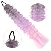 Balon Örgülü Simli Lastikli At Kuyruğu - ACM06 thumbnail 1