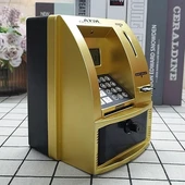TechTic LCD Ekran ATM Şifreli Kumbara Kağıt Demir Para Girişli Kartlı Sesli Yönlendirme Takvim Saat - 2