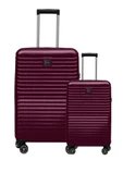2'li Valiz Seti Polikarbon Büyük Boy – Kabin Boy Valiz Bordo 1811 - 1