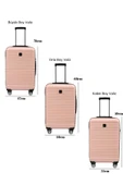 3'lü Valiz Seti Polikarbon Valiz 4x2 Teker Pudra 1811 thumbnail 2