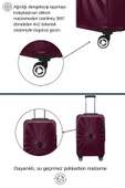 2'li Valiz Seti Polikarbon Büyük Boy – Orta Boy Valiz Bordo 1809 thumbnail 3