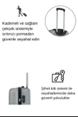 2'li Valiz Seti Büyük Boy - Kabin Boy Valiz Gri 1451 thumbnail 4