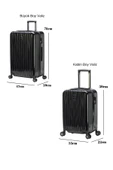 3'lü Valiz Seti Polikarbon Valiz 4x2 Teker Siyah 1815 thumbnail 2